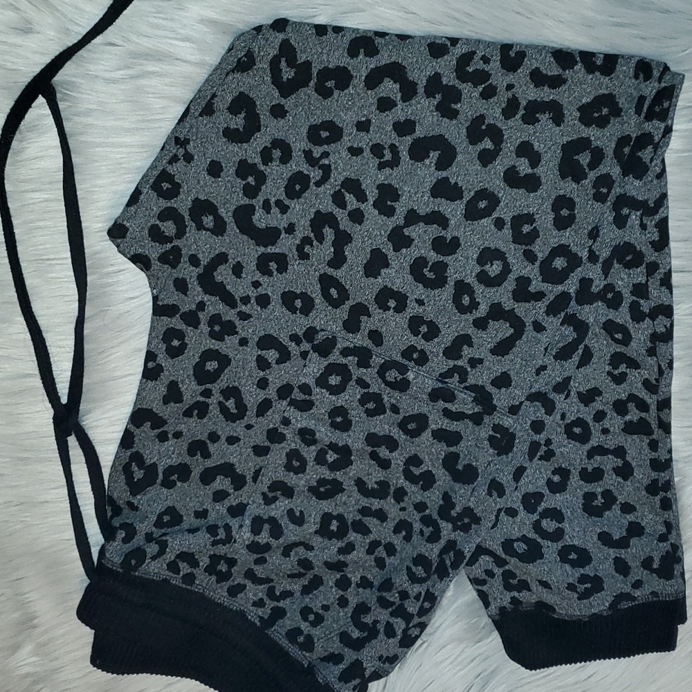 Cheetah black and grey joggers